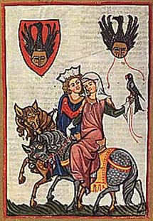 Lovers on horseback