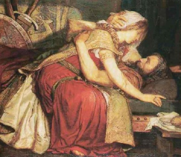 Marianne
        Stokes, The Death of Tristram (1902)